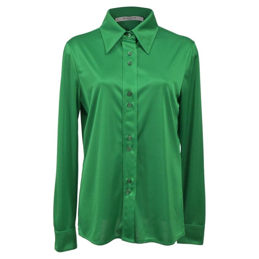 Givenchy Buttoned Shirt in Green Polyester